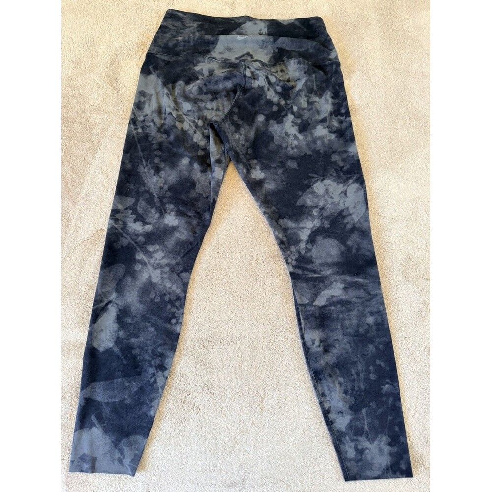 Nike Zenvy Gentle-Support High-Rise 7/8 Leggings Size M - Shadow Floral Grey - Picture 2 of 8